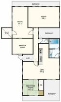 アーバンハイム東 802 ｜ 徳島県徳島市伊月町４丁目（賃貸マンション3SLDK・8階・118.56㎡） その2