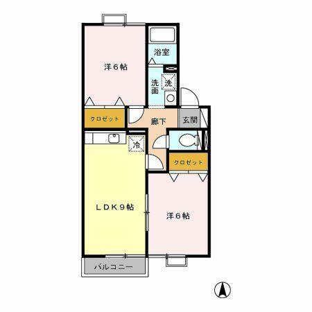 埼玉県春日部市豊町５丁目(賃貸アパート2LDK・2階・50.12㎡)の写真 その2