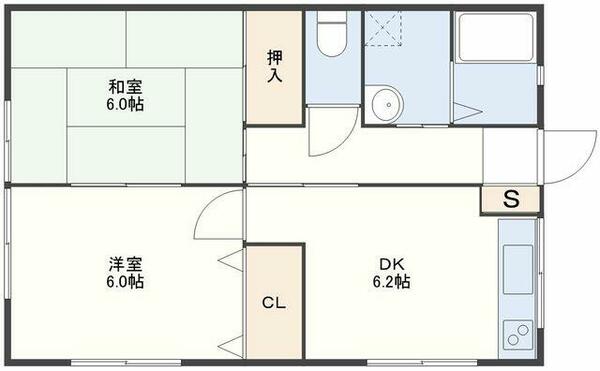 グリーンコーポ根岸ＩＩ｜長崎県西彼杵郡時津町久留里郷(賃貸アパート2DK・2階・48.70㎡)の写真 その2