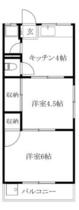 サンテラス土居田Ｂ棟 B201 ｜ 愛媛県松山市土居田町（賃貸アパート2K・2階・30.00㎡） その2