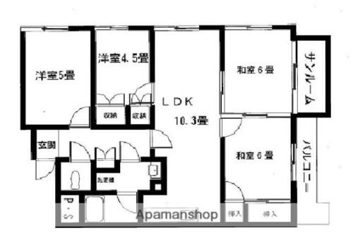 同じ建物の物件間取り写真 - ID:205000488334