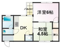 コーポ衣掛  ｜ 兵庫県神戸市須磨区衣掛町４丁目（賃貸マンション2DK・4階・30.00㎡） その2