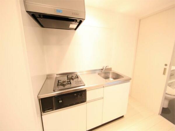 画像8:システムキッチン（ガス２口）冷蔵庫・レンジ等ご用意できます