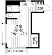 東京都目黒区大岡山１丁目（賃貸マンション1R・2階・16.00㎡） その1