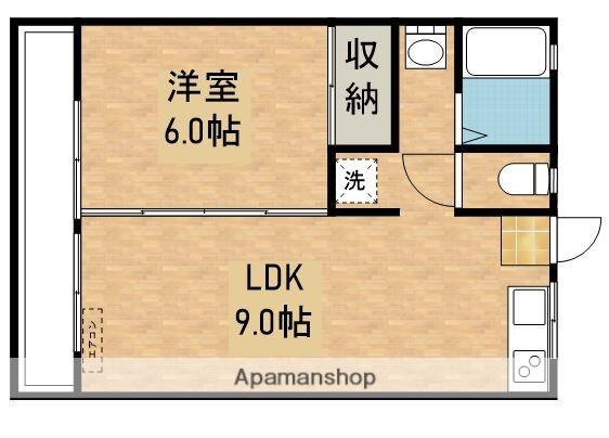 木蓮伊地知ハイツ｜鹿児島県鹿屋市打馬２丁目(賃貸マンション1LDK・1階・33.60㎡)の写真 その2