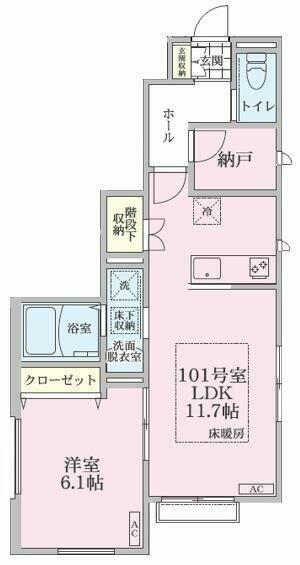 Ｒ＆Ｙ鎌倉Ｂ｜神奈川県鎌倉市大町３丁目(賃貸アパート1SLDK・1階・44.80㎡)の写真 その2