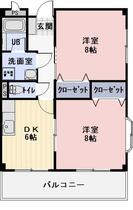 湖鳩舎 206 ｜ 長野県諏訪市沖田町２丁目（賃貸マンション2DK・2階・52.29㎡） その2