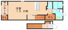 福岡県古賀市今の庄１丁目（賃貸アパート1R・2階・40.94㎡） その2