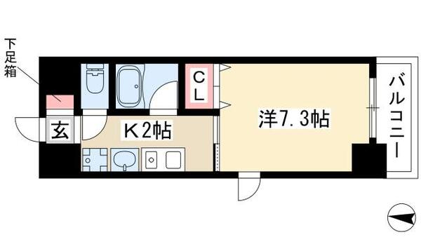 リヴェール白壁 9D｜愛知県名古屋市東区白壁３丁目(賃貸マンション1K・9階・24.96㎡)の写真 その2