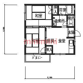 パール高槻 201｜大阪府高槻市富田町６丁目(賃貸アパート4DK・2階・36.54㎡)の写真 その2