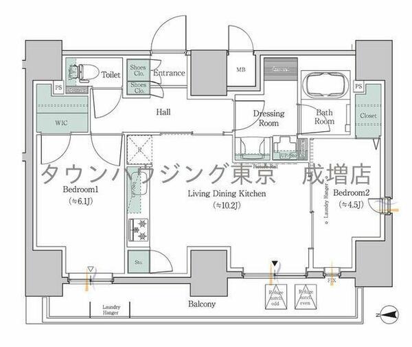 東京都板橋区大山東町(賃貸マンション2LDK・9階・55.62㎡)の写真 その2