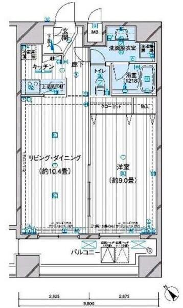 メインステージ王子 1301｜東京都北区王子１丁目(賃貸マンション1LDK・13階・51.04㎡)の写真 その2