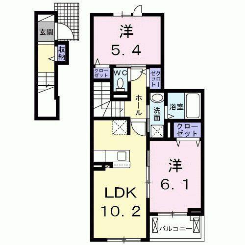 ハル　ルミナーレ｜埼玉県三郷市早稲田４丁目(賃貸アパート2LDK・2階・54.61㎡)の写真 その2