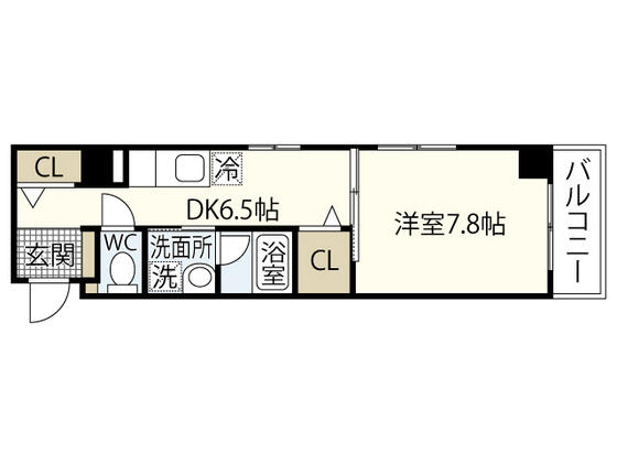 サンライズ庚午中｜広島県広島市西区庚午中４丁目(賃貸マンション1DK・4階・30.40㎡)の写真 その2