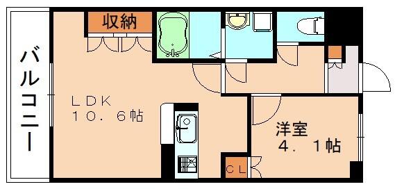 福岡県飯塚市相田(賃貸アパート1LDK・1階・36.00㎡)の写真 その2