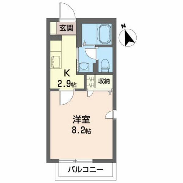 シャーメゾンシェル 202｜青森県八戸市大字新井田字古館(賃貸アパート1K・2階・26.20㎡)の写真 その2