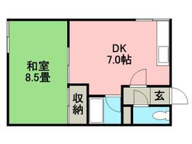 オリンピアⅠ 0005 ｜ 北海道札幌市手稲区手稲本町一条２丁目（賃貸アパート1DK・2階・33.12㎡） その2