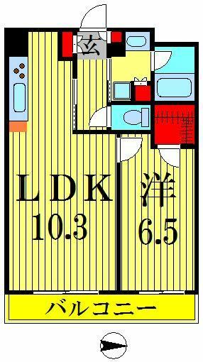 エスティメゾン大島 1509｜東京都江東区大島５丁目(賃貸マンション1LDK・15階・44.56㎡)の写真 その2