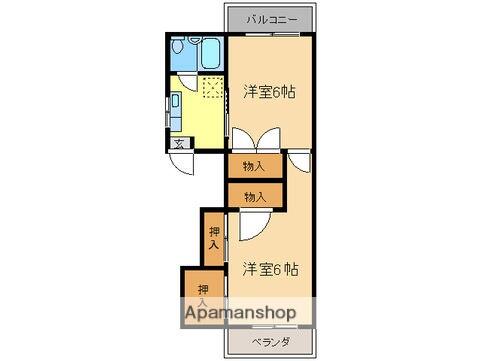 宮瀬第３マンション 2A｜愛媛県宇和島市中央町２丁目(賃貸マンション2K・2階・20.00㎡)の写真 その2