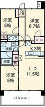 ザ・レジデンス津田沼奏の杜　ディーセントレジデンス  ｜ 千葉県習志野市奏の杜２丁目（賃貸マンション3LDK・3階・67.54㎡） その2