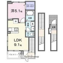 クラール元山駅前Ｂ 306 ｜ 香川県高松市元山町（賃貸アパート1LDK・3階・42.20㎡） その2