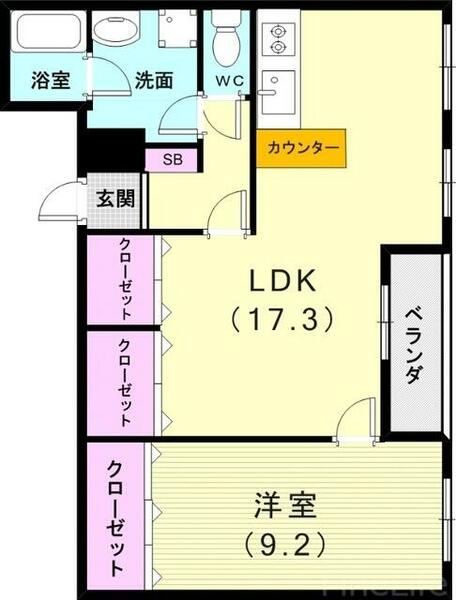 兵庫県神戸市垂水区福田２丁目(賃貸マンション1LDK・4階・36.10㎡)の写真 その2