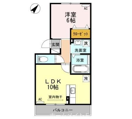 フォレスターパーク｜愛知県岡崎市大西町字南ケ原(賃貸アパート1LDK・3階・39.77㎡)の写真 その2