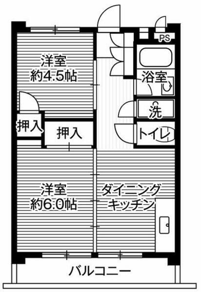 ビレッジハウス向台タワー１号棟 424｜東京都西東京市向台町４丁目(賃貸マンション2DK・4階・40.38㎡)の写真 その2