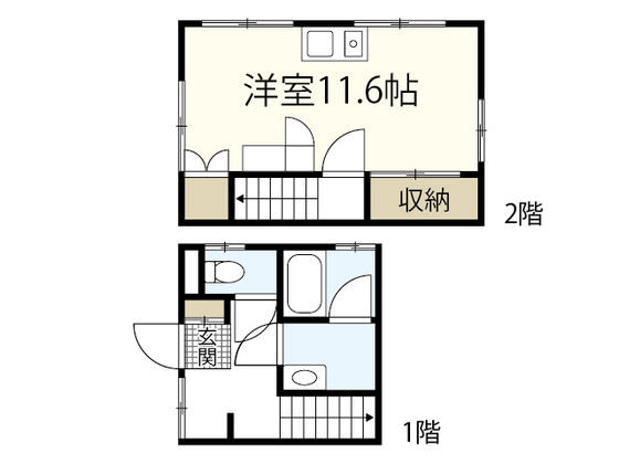 柿の木ハイム｜広島県広島市西区庚午中４丁目(賃貸テラスハウス1R・--・41.09㎡)の写真 その2