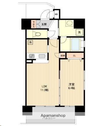 宮城県仙台市青葉区木町通２丁目(賃貸マンション1LDK・8階・43.99㎡)の写真 その2