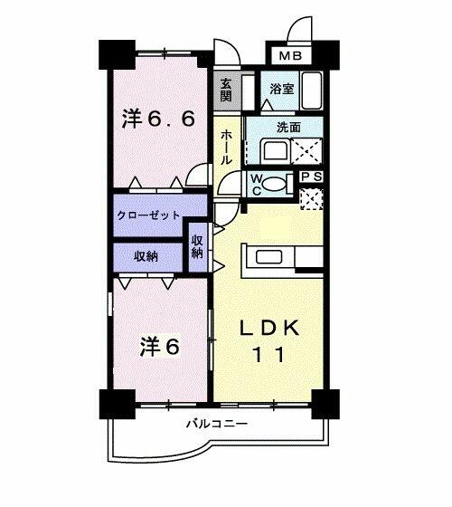 グランドプレステージ熊谷｜埼玉県熊谷市中央４丁目(賃貸マンション2LDK・5階・56.57㎡)の写真 その2