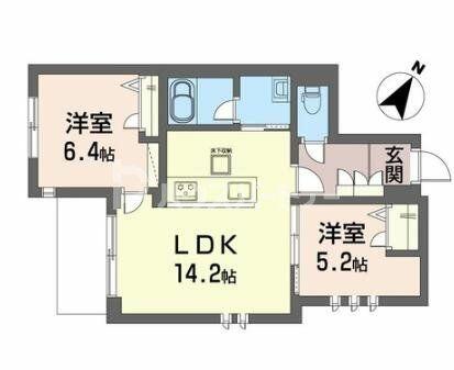 同じ建物の物件間取り写真 - ID:212041784340