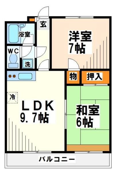 東京都調布市入間町１丁目(賃貸マンション2LDK・3階・51.85㎡)の写真 その2