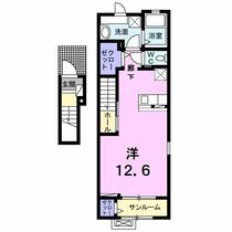 サンローレル 201 ｜ 愛媛県東温市見奈良（賃貸アパート1R・2階・40.74㎡） その2