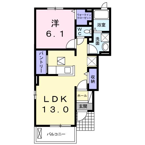 静岡県浜松市中央区積志町(賃貸アパート1LDK・1階・45.77㎡)の写真 その2