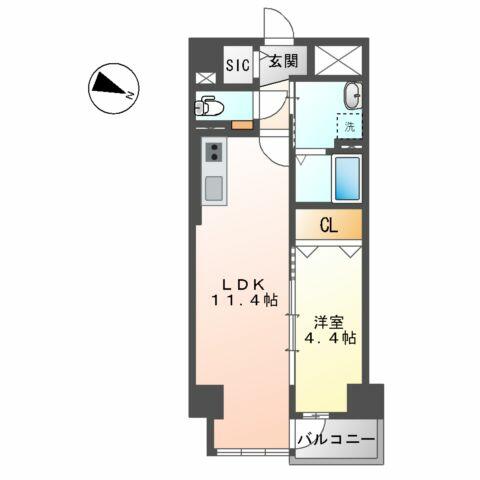 サニーフィールド 604｜広島県広島市安佐南区西原４丁目(賃貸マンション1LDK・6階・40.89㎡)の写真 その2