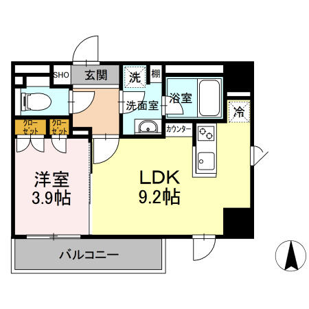 東京都港区白金１丁目(賃貸マンション1LDK・10階・35.51㎡)の写真 その2