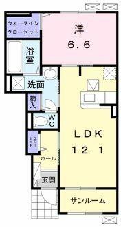 埼玉県比企郡川島町大字上伊草(賃貸アパート1LDK・1階・52.38㎡)の写真 その2