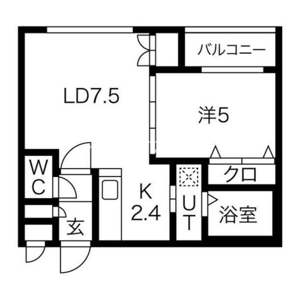 サンセリテ札幌 103｜北海道札幌市北区北十三条西１丁目(賃貸マンション1LDK・1階・33.90㎡)の写真 その2