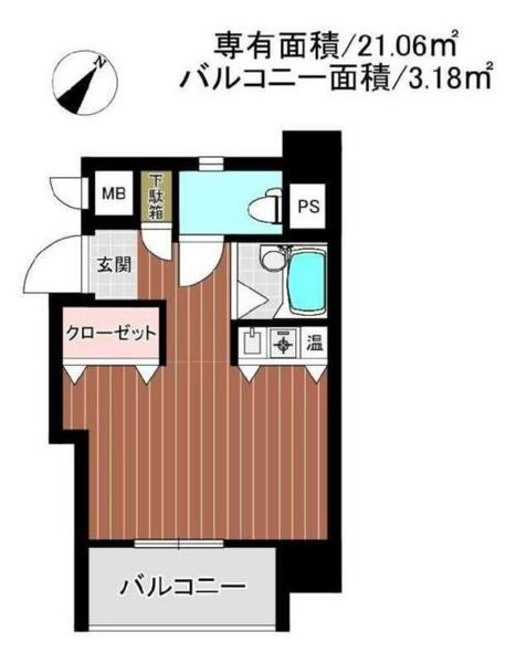 ロマネスク平尾第３｜福岡県福岡市中央区平尾１丁目(賃貸マンション1R・5階・21.06㎡)の写真 その2