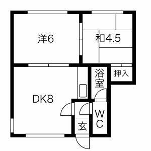 第２はまなすマンション 5｜北海道札幌市東区北四十四条東１０丁目(賃貸アパート2DK・2階・32.50㎡)の写真 その2