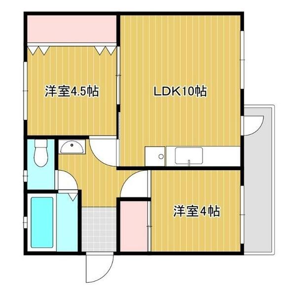 グリーンリーブス明野 105｜大分県大分市大字東明野(賃貸マンション2LDK・1階・53.41㎡)の写真 その2