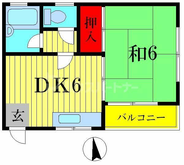 プライムホーム 102｜東京都葛飾区高砂２丁目(賃貸アパート1DK・1階・26.44㎡)の写真 その2