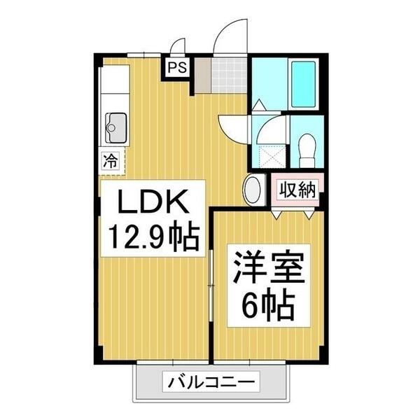 長野県長野市大字徳間(賃貸アパート1LDK・1階・40.04㎡)の写真 その2