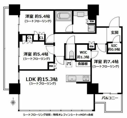 同じ建物の物件間取り写真 - ID:214054272394