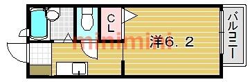 大阪府茨木市郡山２丁目(賃貸アパート1K・2階・20.46㎡)の写真 その2