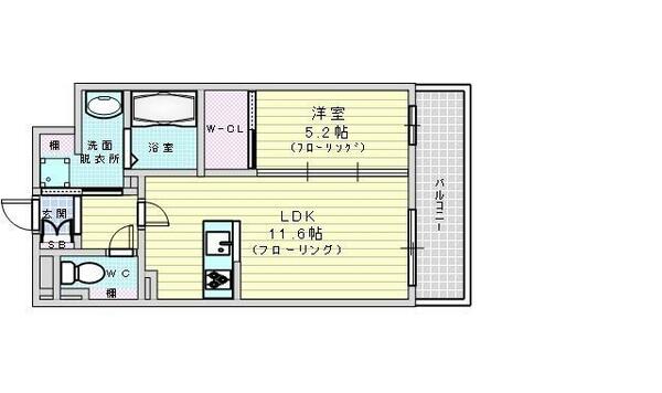 Ｇｒａｎｄｉｒ豊島 302｜大阪府豊中市利倉東２丁目(賃貸マンション1LDK・3階・40.96㎡)の写真 その2