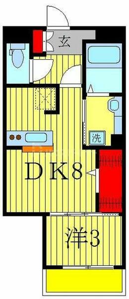 千葉県松戸市馬橋(賃貸アパート1DK・1階・31.54㎡)の写真 その2