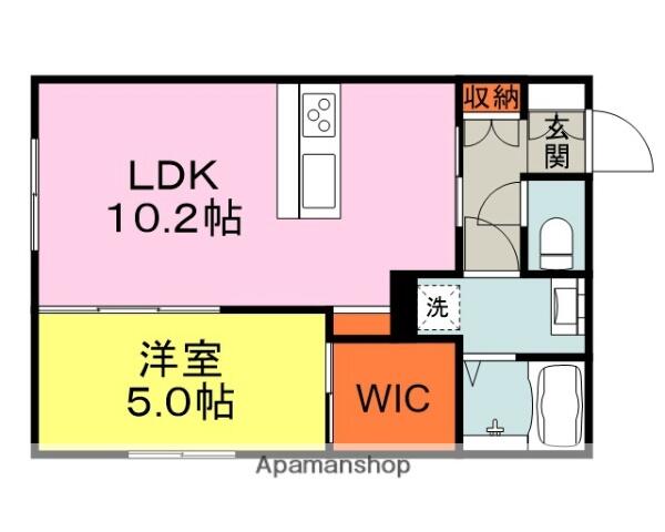 エスペリアスクエア鳥栖 201｜佐賀県鳥栖市轟木町(賃貸アパート1LDK・2階・39.74㎡)の写真 その2