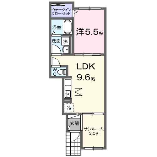 スプリング・ガーデン 103｜埼玉県春日部市大畑(賃貸アパート1LDK・1階・40.10㎡)の写真 その2